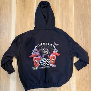 Black mushroom hoodie